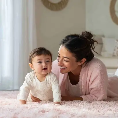 Mamá jugando con bebé